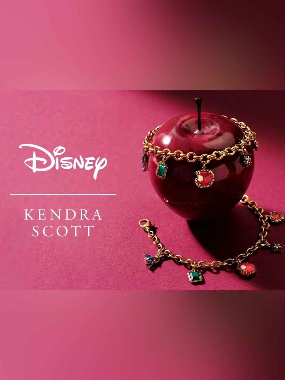 Disney x Kendra Scott Snow White Charm Bracelet NWT Limited Edition